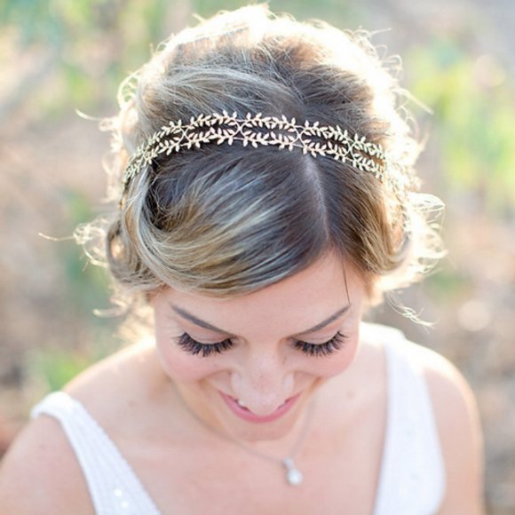 Acute Designs Fern Leaf Silver Crown Headband NEW!